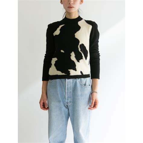 【SONIA RYKIEL】Made in Italy Wool-Angora Cow Sweater（ソニアリキエル イタリア製ウールアンゴラニット セーター） | MASCOT/E