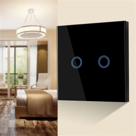 1/2/3 Gang 220V LED Touch Switch LED Light Switch Wall Touch Glass ...