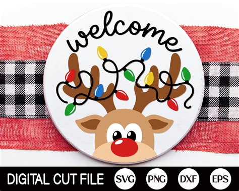 Christmas Welcome Sign Bundle Christmas Door Hanger SVG - Etsy