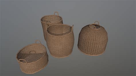 Wicker Basket Pack - Download Free 3D model by koss2712 [0783e48] - Sketchfab