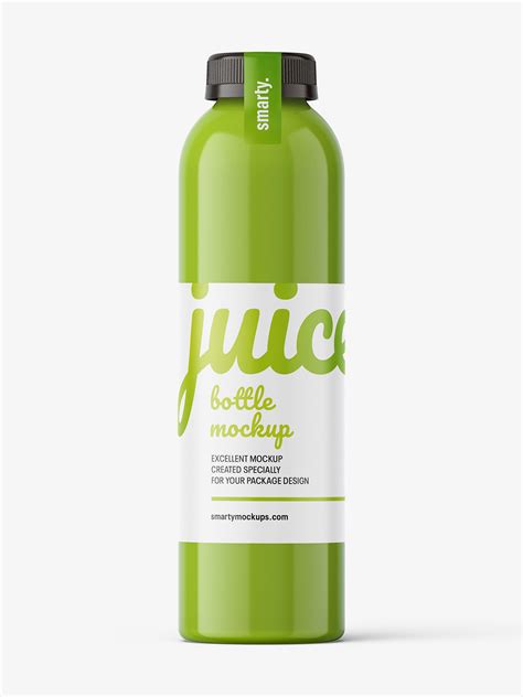 Green juice bottle mockup - Smarty Mockups