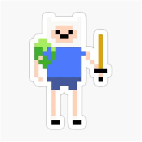 "Finn - Pixel art" Sticker for Sale by ValentinaHramov | Redbubble