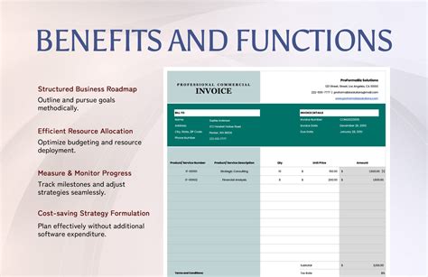 Professional Commercial Invoice Template in Excel, Google Sheets - Download | Template.net