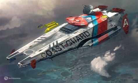 ArtStation - Coast Guard, Rasmus Poulsen | Concept ships, Spaceship art, Coast guard ships