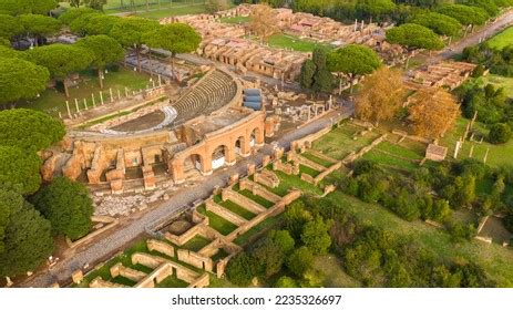 Aerial View On Roman Theatre Ostia Stock Photo 2235326697 | Shutterstock