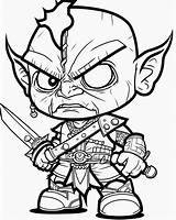 Orc Coloring Pages  Fantasy Creatures sketch template