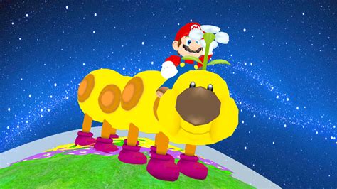 Mario riding a Wiggler by Suprah-Mayro on DeviantArt