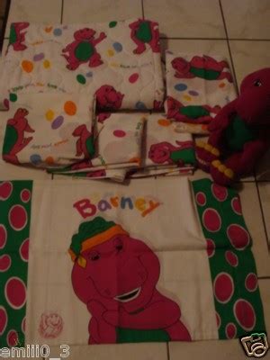 BARNEY TODDLER BED CRIB COMFORTER, SHEETS, CURTAINS, & | #155097313