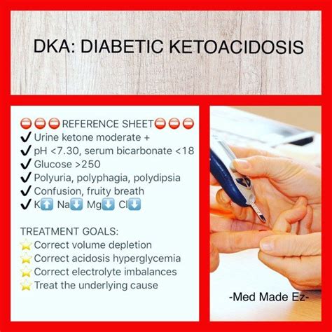 DKA Reference Sheet - Med Made Ez (MME) | Nursing school studying, Nursing school tips, Nursing ...