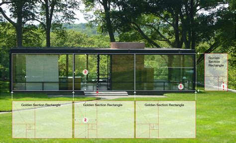 Philip Johnson's Glass House, Golden Section Analysis :: Behance