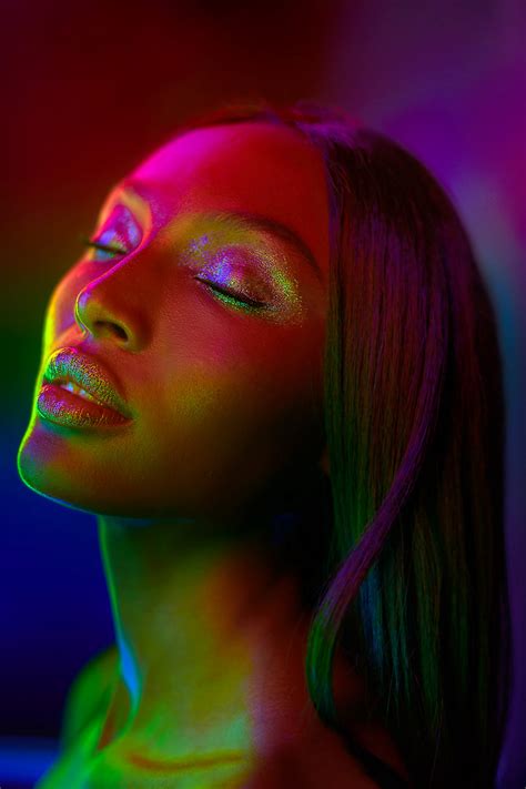 7 on Behance in 2020 | Colorful portrait photography, Neon photography, Art reference photos