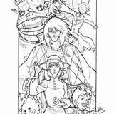 Coloring Ghibli Studio Nausicaa Colouring Para Colorear Miyazaki  sketch template