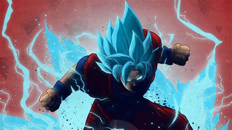 Download Super Saiyan Blue Goku DBZ 4K Wallpaper | Wallpapers.com