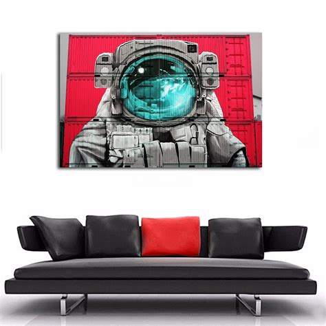 Graffiti Rocketman Astronaut Space Man 36x24 HD Canvas Ready - Etsy