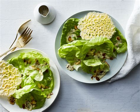 Butter Lettuce Salad with Parmesan Tuiles & Almonds Recipe -Sunset Magazine