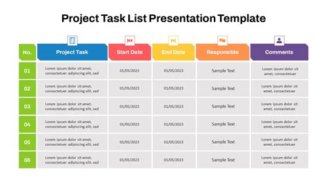 Project Task Priority Timeline Chart Template for PowerPoint and Google ...