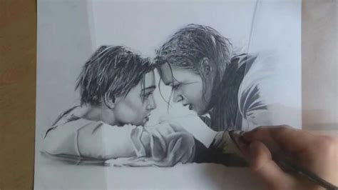 Titanic Movie Jack Drawing Rose Scene