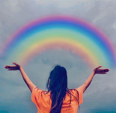 Rainbow | Photo ideas girl, Adventure aesthetic, Girl photo poses