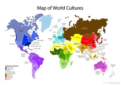 Map of World Cultures on Behance | World geography map, World cultures, Geography map