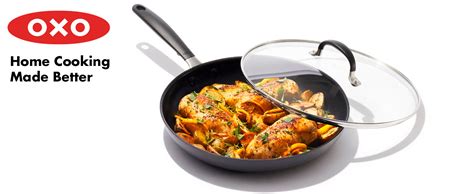 Amazon.com: OXO Good Grips 12" Frying Pan Skillet with Lid, 3-Layered German Engineered Nonstick ...