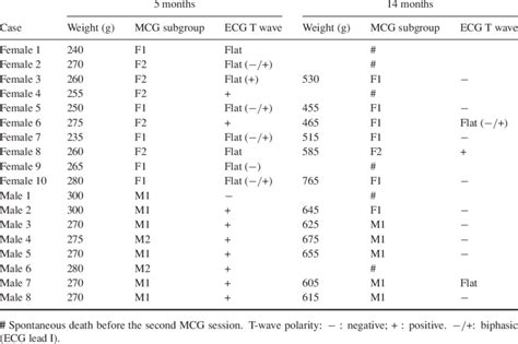 Demographic, MCG classification and ECG morphology. | Download Table