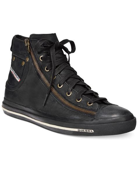 Lyst - Diesel Magnete Expo-zip Hi-top Sneakers in Black for Men