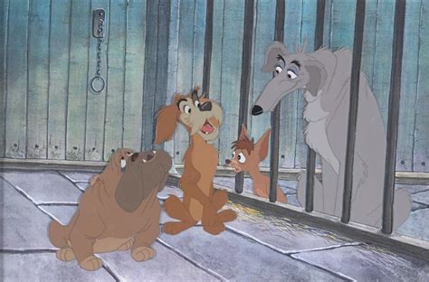 A celluloid of pound dogs from Lady and the Tramp by Walt Disney Studios on artnet