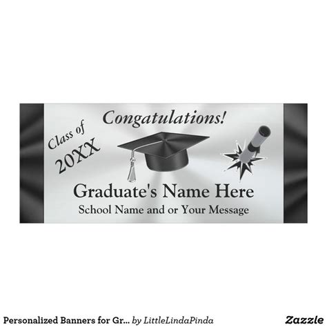 Personalized Banners for Graduation, YEAR and NAME | Zazzle | Personalized graduation banner ...