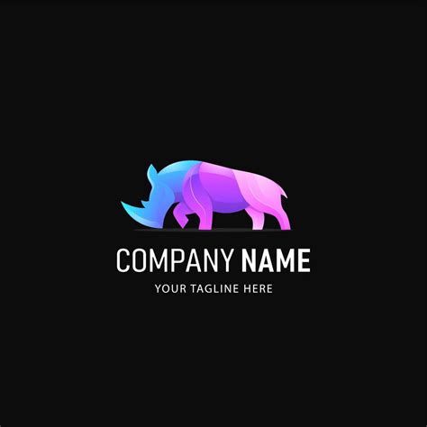 Colorful Rhino Logo Design 7823166 Vector Art at Vecteezy