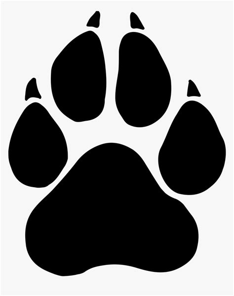 Best Free Panther Cdr - Panther Paw Print Svg, HD Png Download , Transparent Png Image - PNGitem