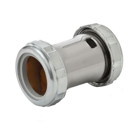 Everbilt 1-1/4 in. x 2 in. Slip Joint Compression Coupling, Chrome ...