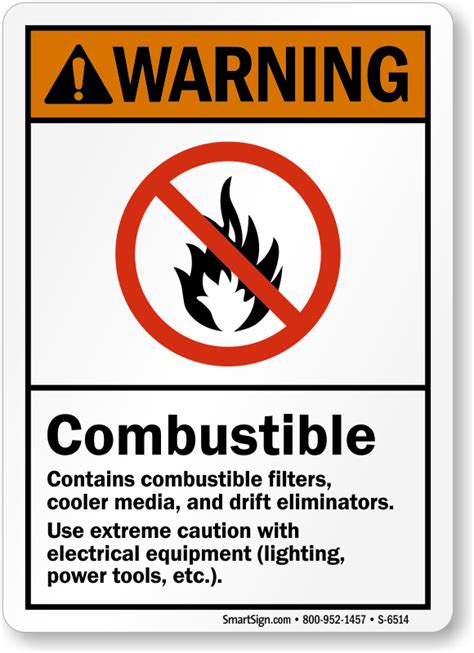 Flammable Liquid Signs | Combustible Dust Signs