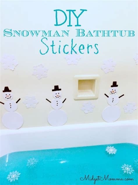 DIY Snowman Bathtub Stickers Winter Kids Craft