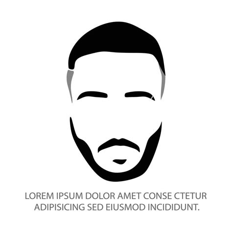 vector face and barber face logo and man's salon logo vector png black and white design 20975116 ...