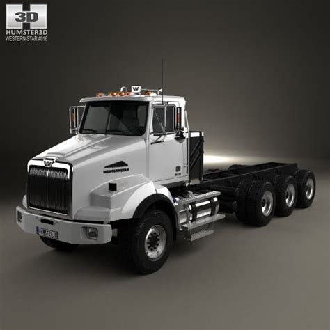 Western Star 4800 SB Day Cab Chassis Truck 2008 3D Model $149 - .3ds ...