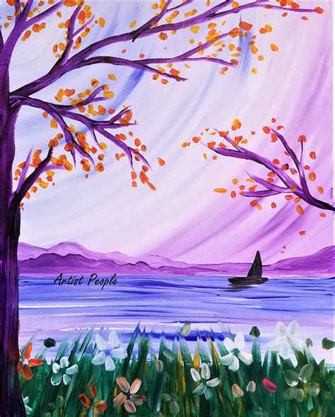 Sip n Paint - Purple lake - Wine and Painting Party in New Jersey | Fun paint sessions | Art ...