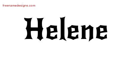 Gothic Name Tattoo Designs Helene Free Graphic - Free Name Designs