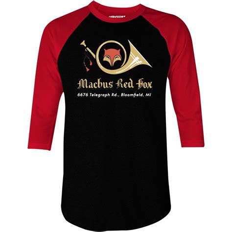 Machus Red Fox - Bloomfield, MI - Vintage Restaurant - 3/4 Sleeve Raglan T-Shirt – m00nshot