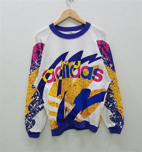 Adidas Vintage adidas multicolour style sweatshirt pullover big logo unisex style jumper ...