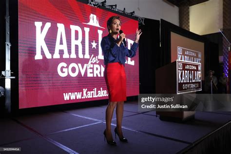 Republican gubernatorial candidate Kari Lake speaks at an... News Photo - Getty Images