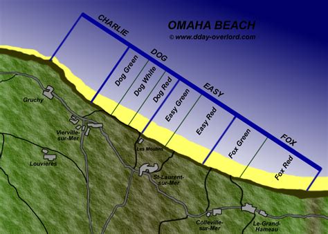 Omaha Beach Normandy Map