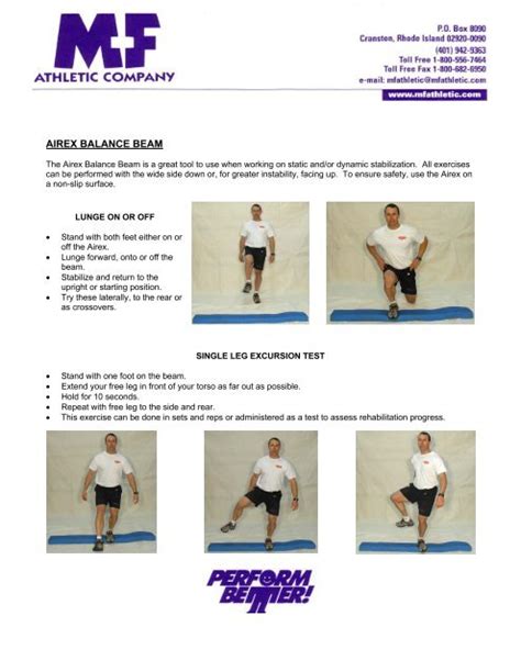 Airex Balance Beam Training Exercises (PDF) - Perform Better