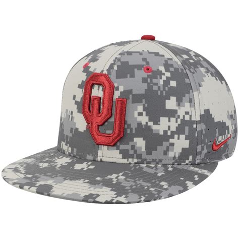 Nike Oklahoma Sooners Camo Performance True Fitted Hat