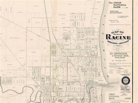 Vintage Map of Racine Wisconsin Old Racine Map Racine City - Etsy