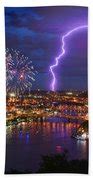 Pittsburgh Pennsylvania Skyline Fireworks at Night Panorama Photograph ...