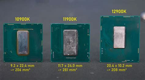 Intel Cpu Die Size