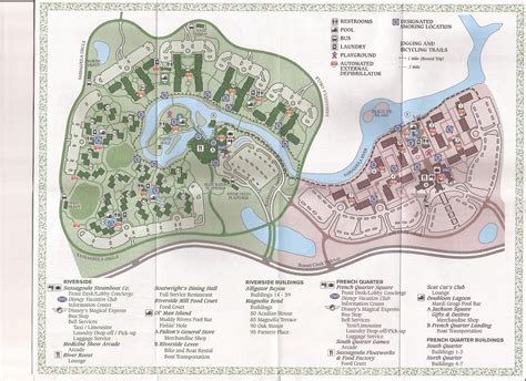 a map of disney's orleans riverside and french quarter resort