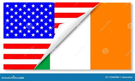 United States and Eire Flags Combined Stock Vector - Illustration of ...