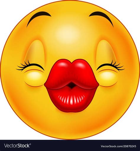 Cute kissing emoticon. Download a Free Preview or High Quality Adobe ...