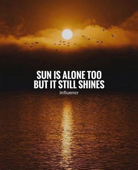 Sun is alone too but it still shines. | Quotes | Citate, Dragoste și Inspirație